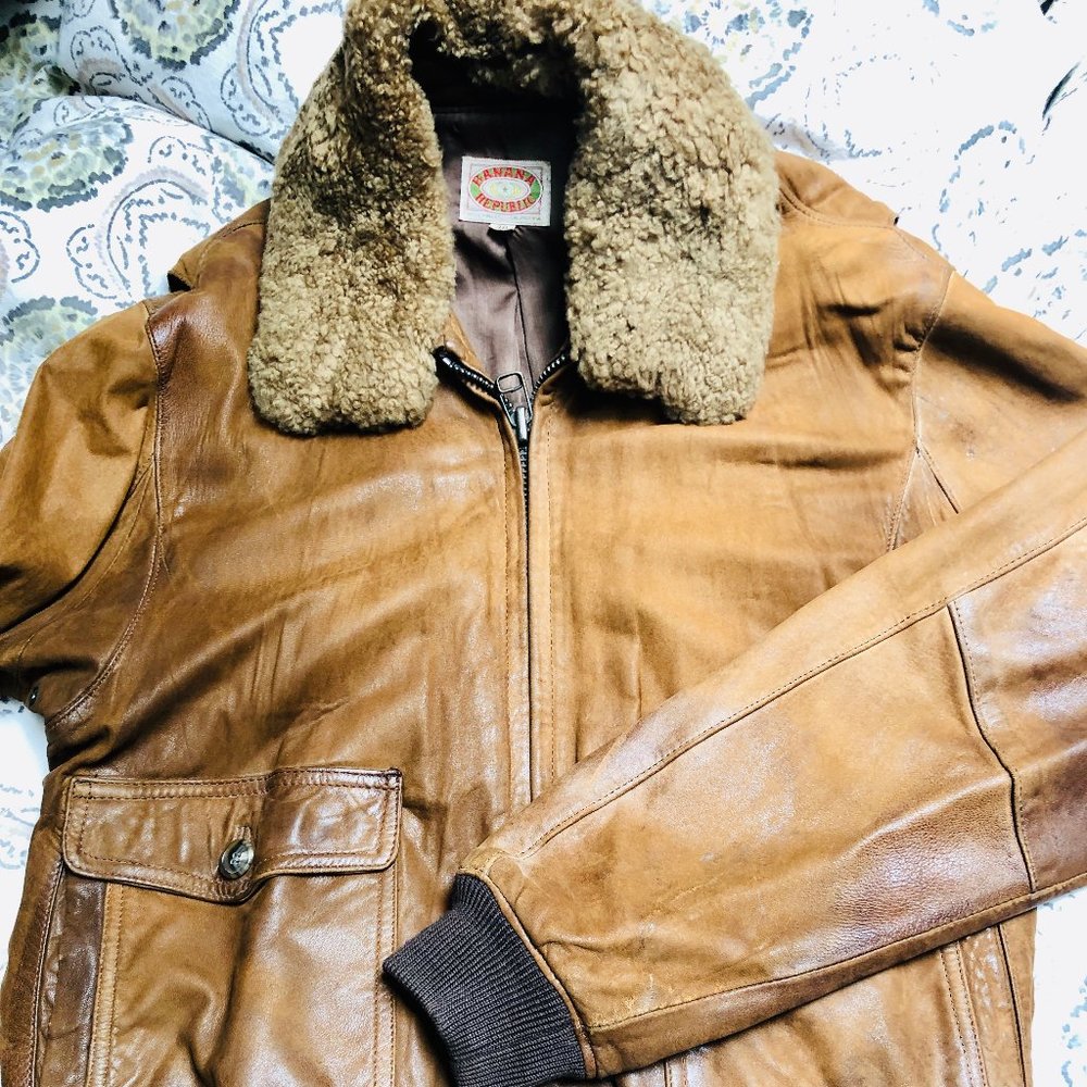 Women's Banana Republic Leather Flight Bomber Jack